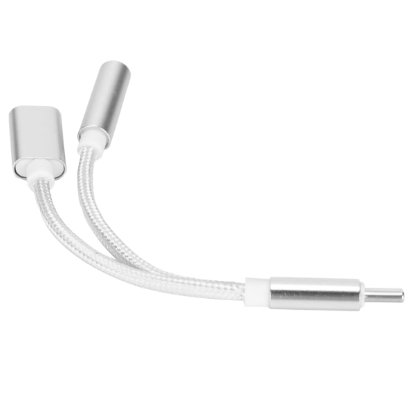 Telefon lydadapter Type C til 3,5 mm lader øretelefonadapter 2 i 1 konverter for Xiaomi/Huawei