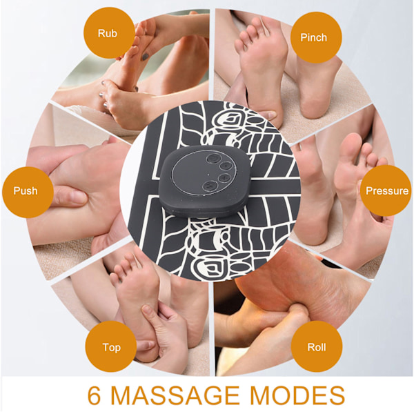 Elektrisk fotmassagematta USB LCD EMS fotmassageplatta fötter stimulatormaskin