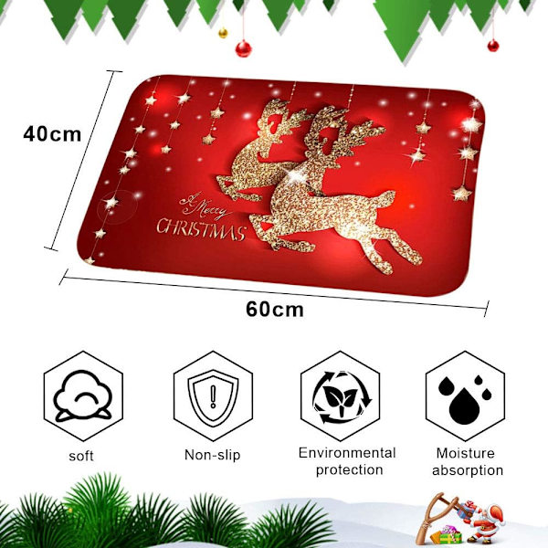 Julmatta, inomhusmatta, halkfri dörrmatta