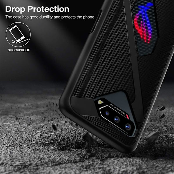 Gaming Phone Case för ASUS ROG Phone 5 Värmeavledningsskydd Silikon och TPU-skydd Unik Formfodral för Män och Kvinnor Ultra Slim Thin Cover Scrath