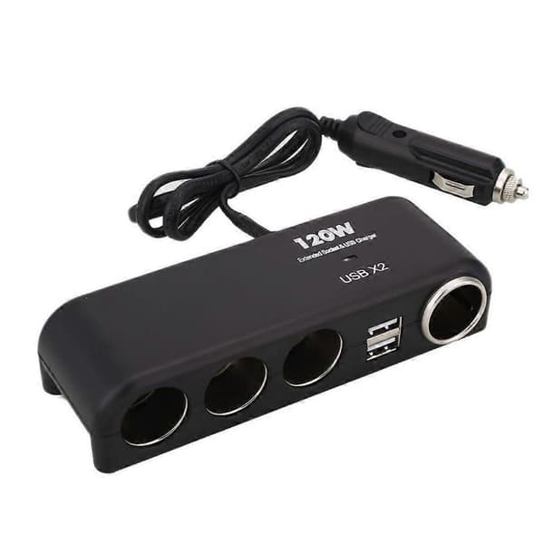 GETIT Billader Sigarettenneradapter Lader 2 USB-enheter samtidig