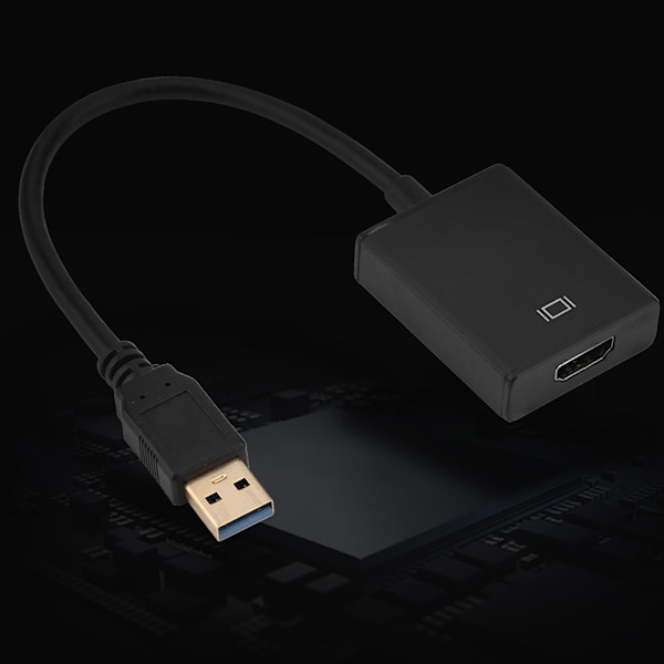 USB 3.0 til Vedio Ekstern Adapter Konverter Overførselskabel til PC / Bærbar / HDTV