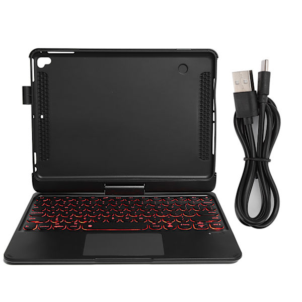 360° roterende etui 7 farver baggrundsbelyst trådløst Bluetooth-tastatur til iPad Air2 Pro 9.7