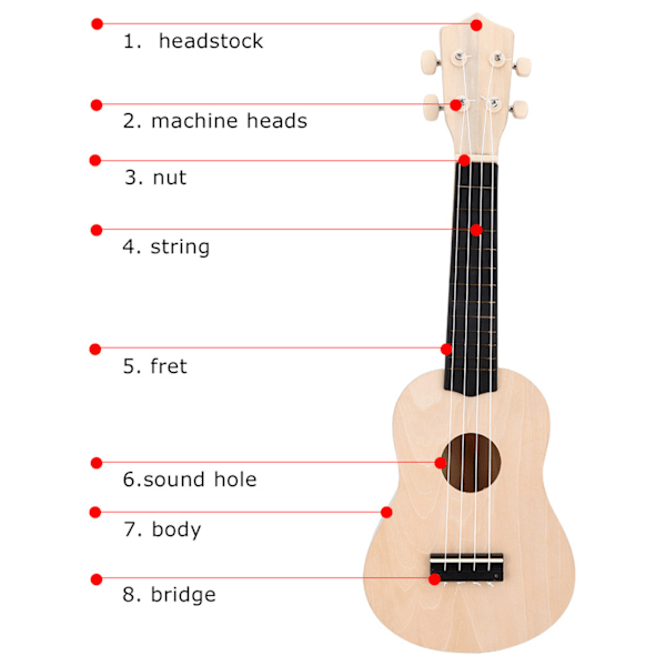 Gör din egen 21'' Hawaii Ukulele Kit Barn DIY Leksaker Montering Set
