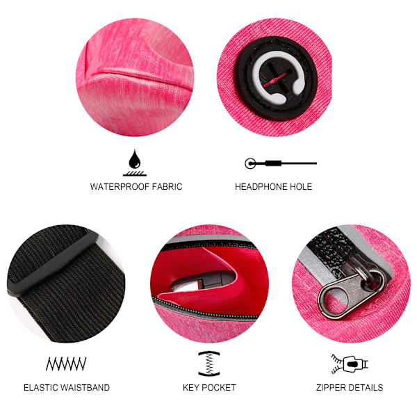 Löparbälte Fanny Pack,   Träningsväska Lätt Midjeväska