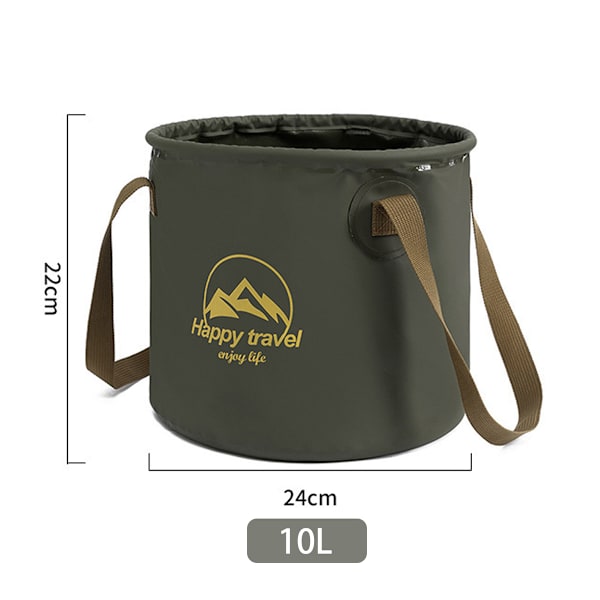 Hopfällbar Hink Camping Vattenbehållare med Handtag Fällbar Bärbar Tvättfat