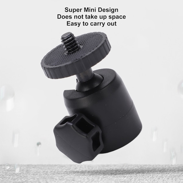 Tripod kulled 360 graders 1/4 skruv universell mini stativfäste huvud för SLR LED-ljusmikrofon