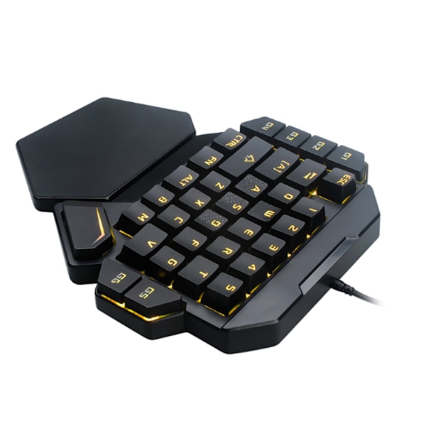 Enhands tangentbord RGB Blacklight mekaniskt tangentbord med makrodefinitionsfunktion