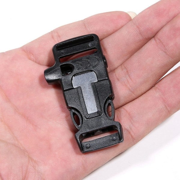 Högkvalitativt överlevnadskit för nödsituationer, utomhuscampingutrustning med eldstarter och kompassvisselpipa, perfekt för paracordarmband (6,1 cm x 5 cm)