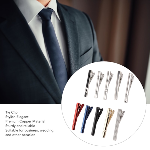 10 st Slipsnål Stilfull Elegant Koppar Slipsnål Set för Affärer Bröllop Bankett
