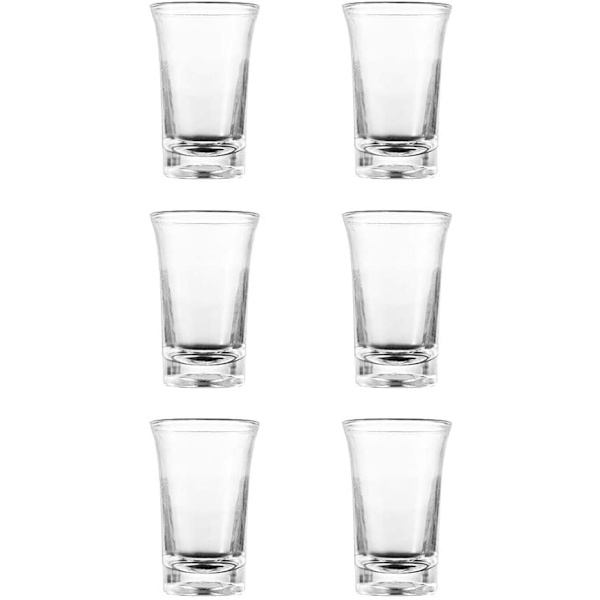 6 stk. glasbægre, shotglasbægre (akryl), 35 ml glas shotglas