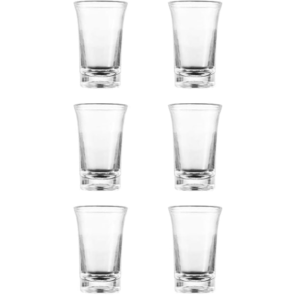 6 stycken glasbägare, shotglasbägare (akryl), 35 ml glas shotglas