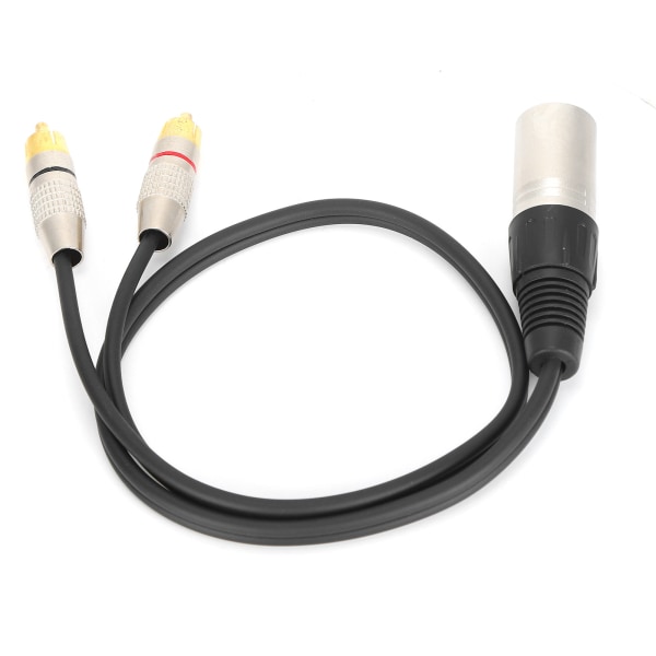 XLR han til 2 RCA lydsplitterkabel RCA til XLR adapter patchkabel til mikser konsol mikrofon