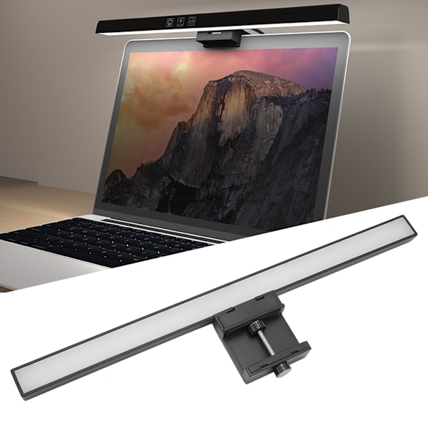 Skærmlysstang Timingfunktion 3 farvetilstande Touch Control Type C-port Computer skærmlampe til arbejde, studie, læsning