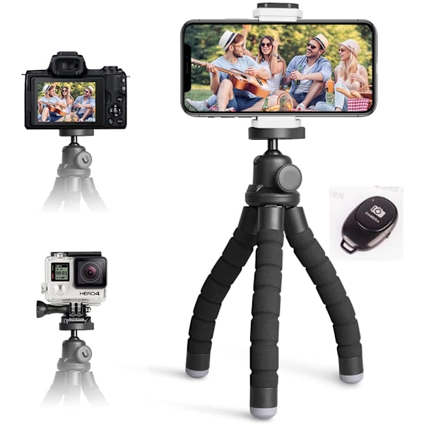 Allt-i-ett Stativlösning För Dina Mobila Fotograferingsbehov, Portabelt Och Flexibelt Stativ Med Inbyggd Bluetooth-fjärrkontroll, Säkerställer Enkelhet