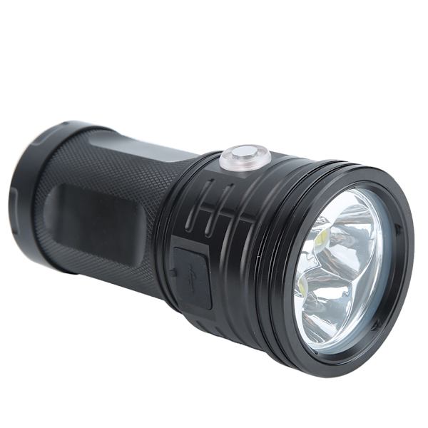32000LM USB-laddningsbar LED-ficklampa Bärbar Powerbank Vattentät