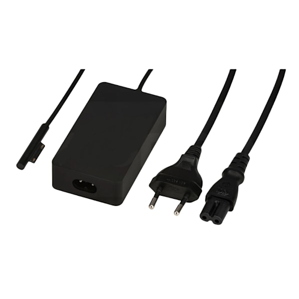 Surface Pro Laddare för Microsoft Enheter, Strömförsörjningsadapter med Extra USB-Port och Magnetisk Anslutning för Enkel Fästning, Världsomspännande