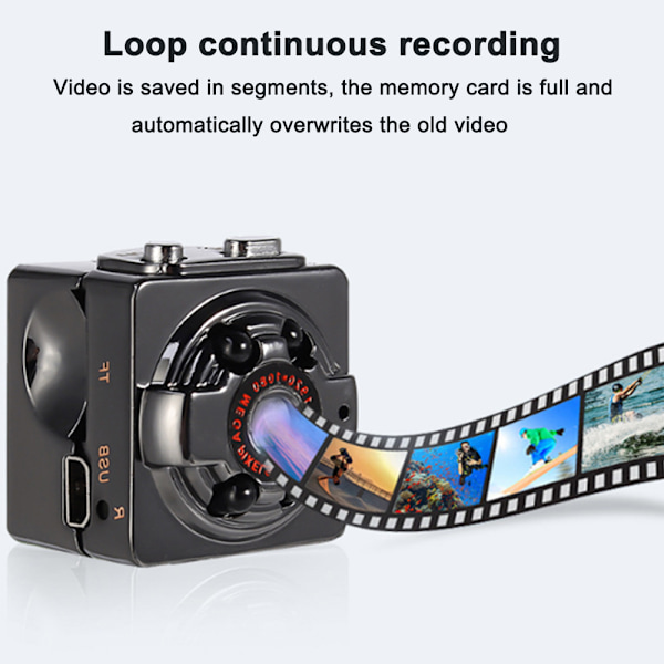Högupplöst Väktare: Miniatyrövervakningssystem, Diskret Öga För Dag- Och Nattskydd, Loop-inspelningsfunktion, Stöder 32GB T-kort