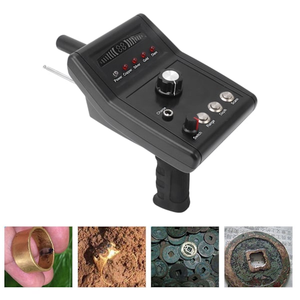 15 Meter Dybdegående Metaldetektor Håndholdt Metalfinder Guld Sølv Kobber Scanner 1000m Rækkevidde 100‑240V EU Stik