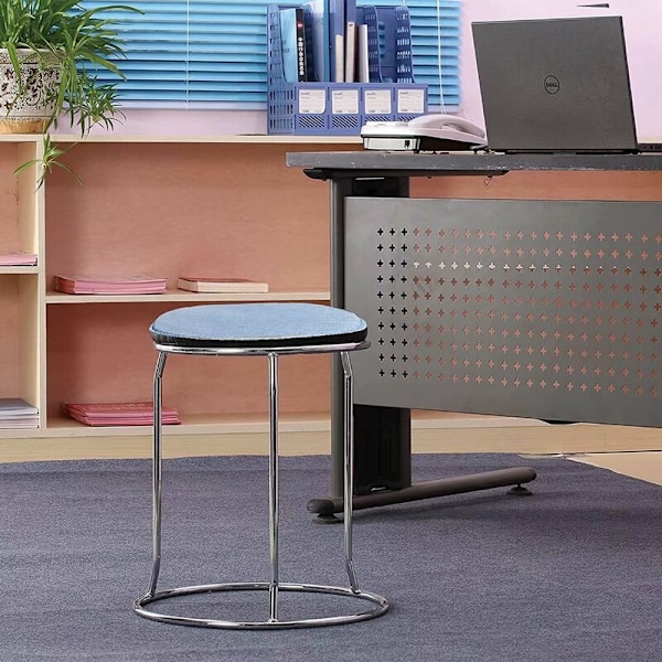 Andningsbar Pallkudde Överdrag 33 cm Blå Rand, Halkfri Baksida Jämn Komfort Memory Foam Dekorativ Prydnadskudde, Lättskött