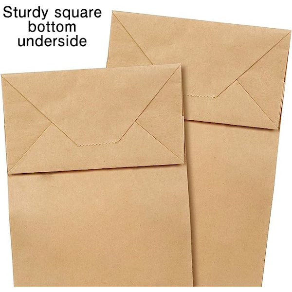 120 x Kraftpapperspåsar för mat, livsmedel, smörgåsar etc.