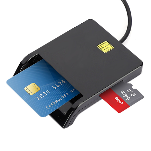 USB2.0 multifunksjonell smartkortleser for M2 / MS / Bank / ID / SIm  minnekort / CAC-kort