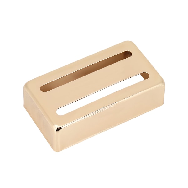 Two Slot Metal Guitar Pickup Case Brass Humbucker Cover for Electric Guitars Golden