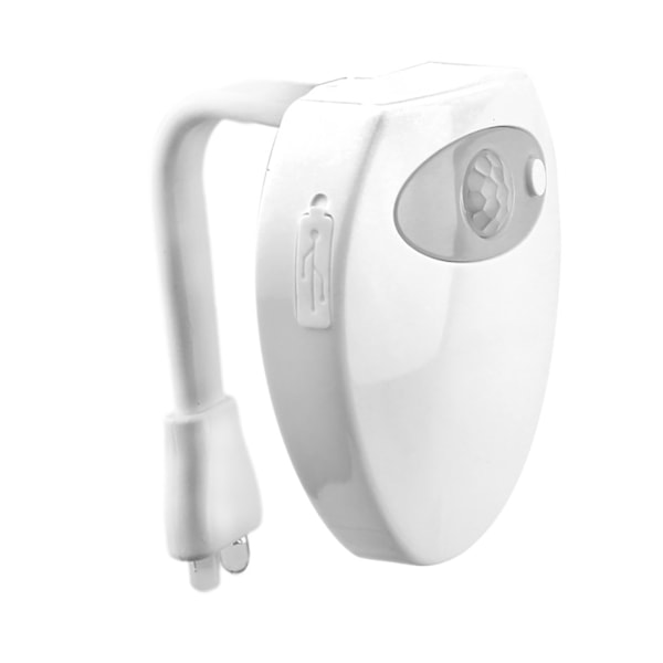 16 farvet badeværelse toilet natlys UV lys USB opladning LED krop bevægelsesaktiveret tænd/sluk sædesensor lampe