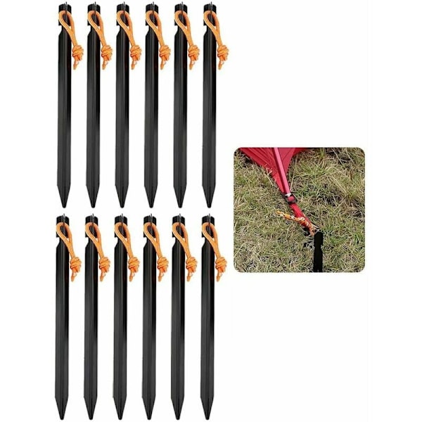 Kraftiga Tältpinnar, 18cm, 7075 Aluminiumlegering För Camping, Backpacking Och Utomhusäventyr, Y-form För Överlägsen Hållkraft, Inkluderar