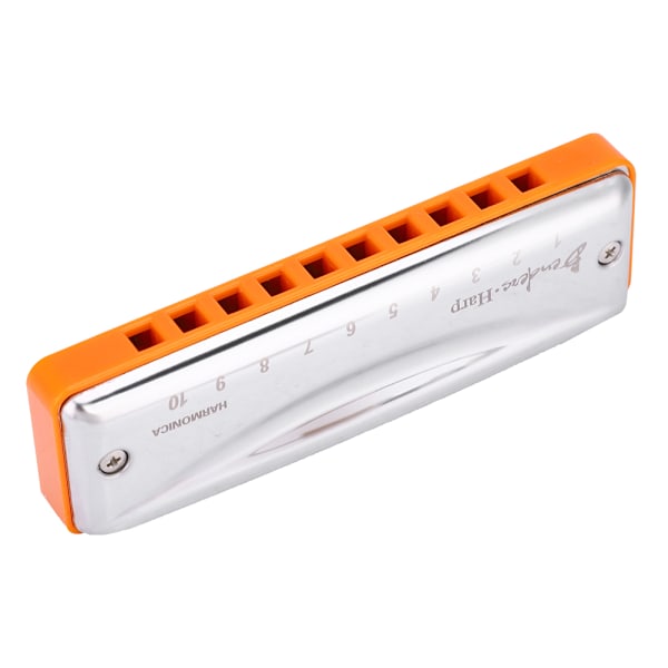 KONGSHENG Benders Harp 10 hull 20 tone blues munnspill for nybegynnere i C-dur (oransje)
