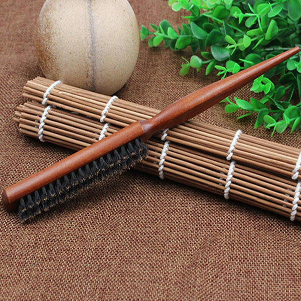 Groomingborste, Borst, Tre rader Salong Groomingborste, Rattailkam för ryggvård, Neat Brush, Skäggborste.