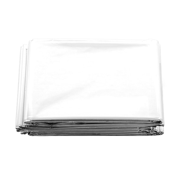 Reflekterande Nödfilt, Överlevnadsutrustning för Utomhusäventyr, Mylar Termisk Filt med Förbättrad Värmeåtervinning, Silver, Vikbar Design för