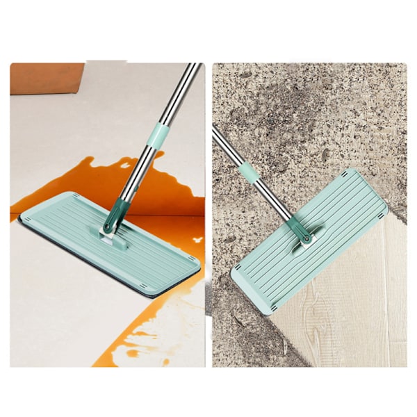 Set med mopp och vridhink, 2 mikrofibermoppdynor