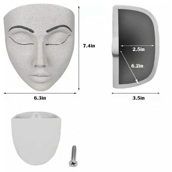Dekorativ Hängande Blomkruka i Resin, Betongliknande Material Högpresterande Resin Inom- och Utomhusbruk Väggkruka Kompatibel Med