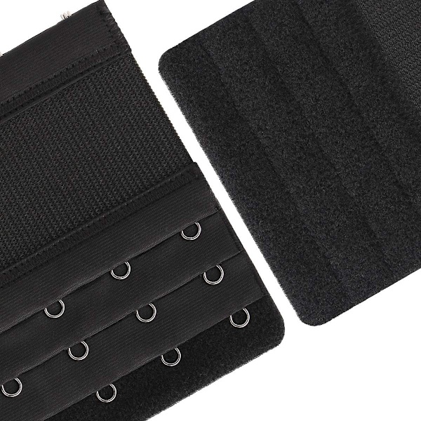 6 stycken mjuka och bekväma elastiska bh-förlängare för kvinnor, bh-förlängningsband med 4 hakar och 3 rader, bh-förlängare för damer