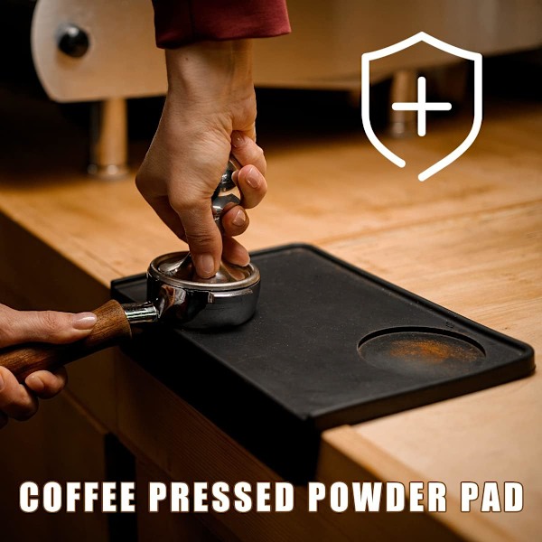 Espresso Tampermatta, hållbar silikonplatta för kaffemaskinstillbehör, vattentät och lätt att rengöra, multifunktionell bas för olika behov