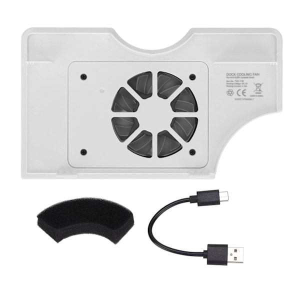 DOBE TNS‑1136 Pelikonsolin jäähdytystuuletin Peli Värikäs valaistus Konsolin jäähdytin Latauskaapelilla NS:lle OLED-isännälle