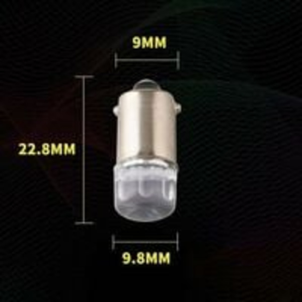 10 st T11 T4W Ba9S H6W 1895 3030 1W 1 Smd 1 LED Rv Bil Bakre Sido Markör Inre Indikator Vinkel Ljus LED Lampa 12V Dc Blå