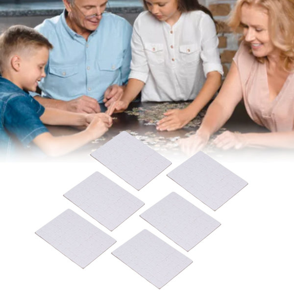 6 sæt tomme puslespil 63 stk 13x18cm Hvid samling DIY sublimeringsemner Puslespil til livsfoto