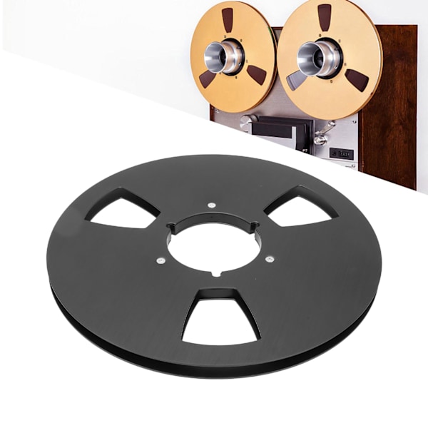 1/4 10,5 tommer Tom Spolereel 3 Huller Aluminium Legering Universal Åbningsmaskine Del Lyd Bånd Spolereel til Pioneer Sort