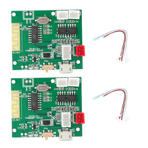 1 par Power Amp-modul förstärkarkort Audio Stereo Sound Speaker för Bluetooth 5.0 TWS 3.7‑5V