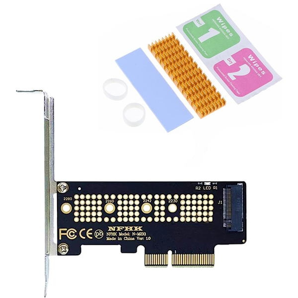 Högpresterande lagringslösning, M.2 Nvme till Pci Express-adapter för Windows 11 10 8 Linux Mac Os, Stöder Typ 2230 2242 2260 2280