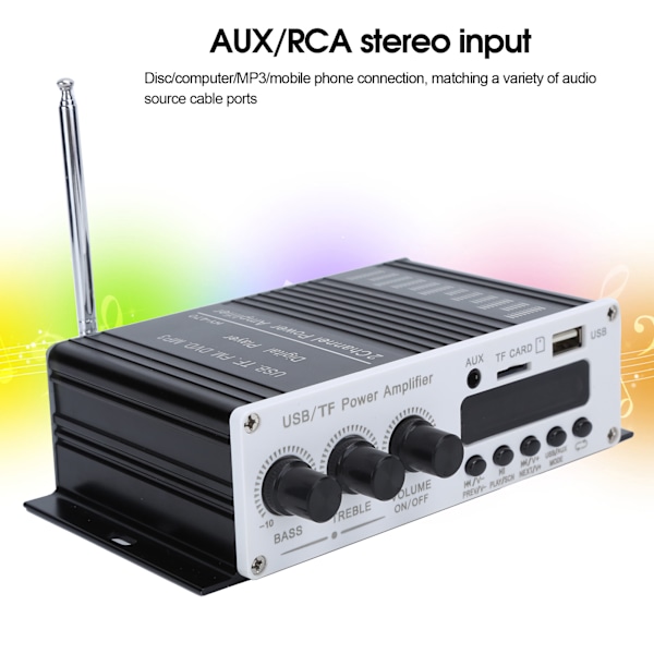 USB Minnebrikke Digitalspiller FM Bluetooth 4.2 Bil Strøm HiFi Stereo Lydforsterker