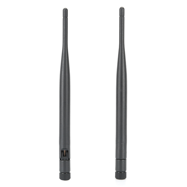 2 stk. Routerantenne Holdbar WIFI System 6DB Høj Forøgelse 2.4/5.8G Dual-Band SMA Indvendigt Hul