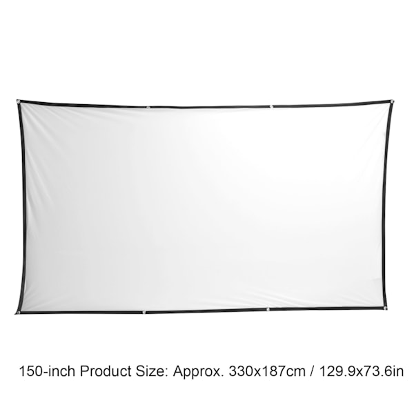 Høydefinisjonsprojektor Lerret Foldbar Bærbar Projeksjons Mini Lerret for Hjemmekontor 150 Tommer 330x187cm