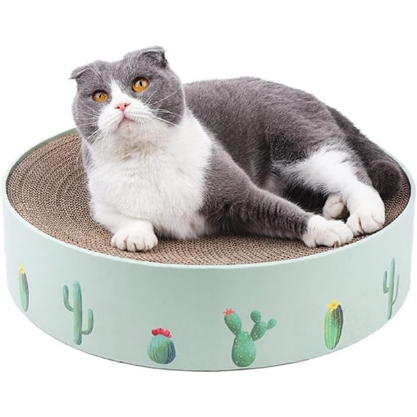 Konkav Design Kattklösbräda, Medium Rosa Oval Kattklösmatta för Hållbart Korrugerat Papper Möbelskydd och Hälsosam Kloträning