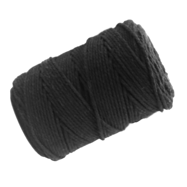 Artisan's Delight, Biologiskt Nedbrytbar Miljövänlig Tråd, 2mm Svart Bomullssnöre för Hantverk, 200 Meter Premium Macrame-snöre, Hållbart & Brett Användningsområde