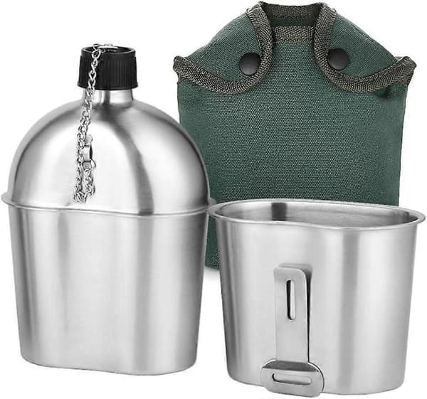 GETIT Militär Fältflaska Kit, Rostfritt Stål, Utomhus