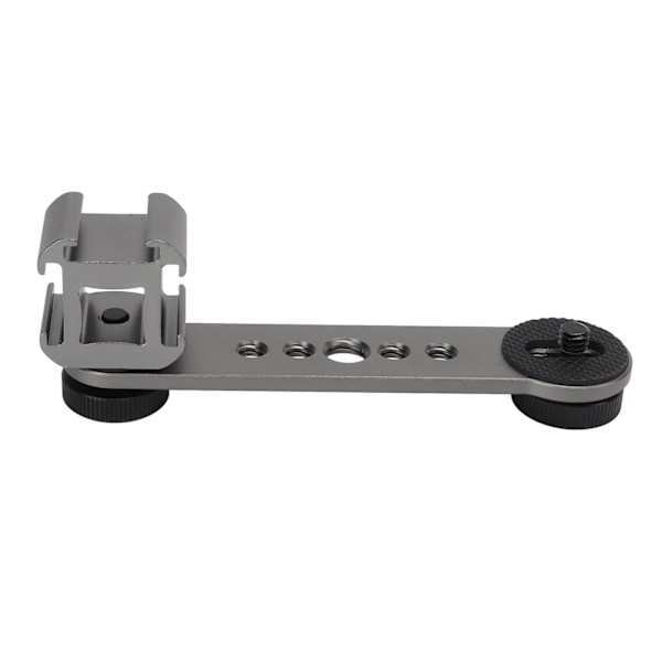 Trippel kallskoförlängningsfäste i aluminiumlegering, mikrofonstativfästeadapter för stativ, monopod, stabilisator, mörkgrå