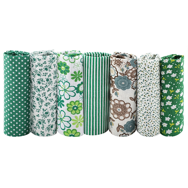 7 st 50*50 cm bomullstyg DIY blandade rutor förskurna sängkläder svit kvarter bunt 2#